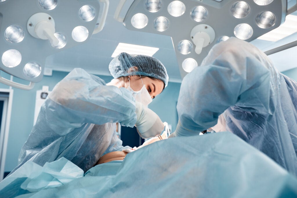 surgeons in operating theatre
