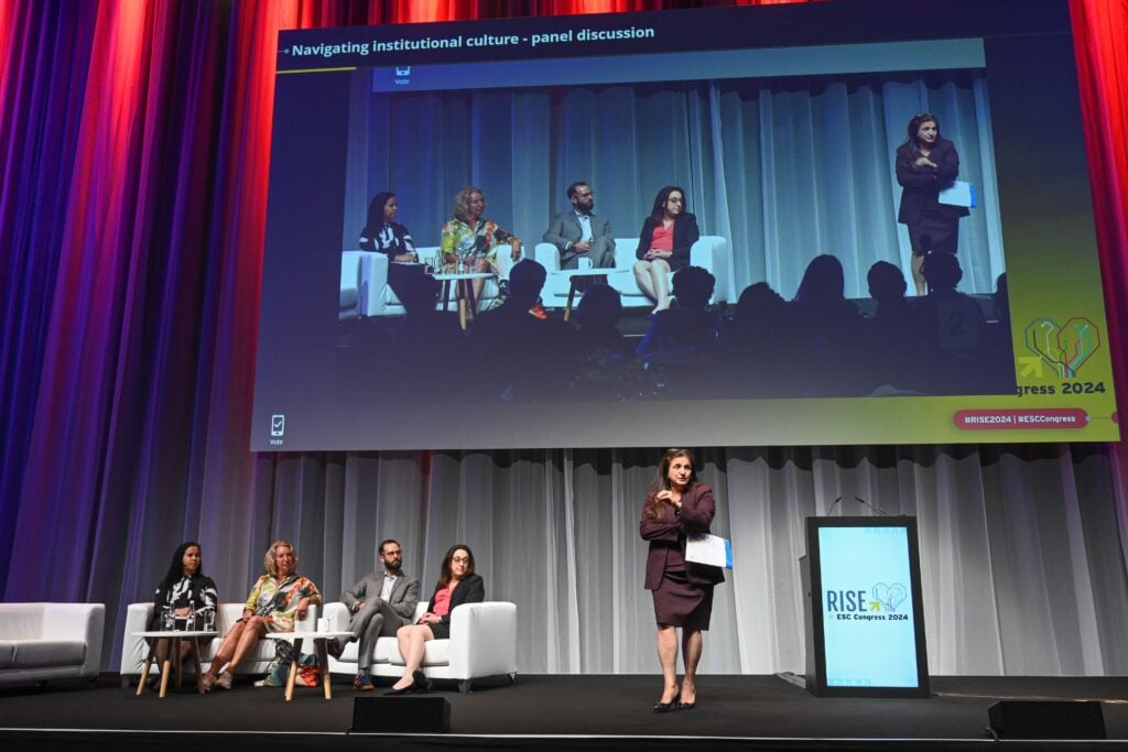 Photo of panel discussion at RISE @ ESC Congress 2024