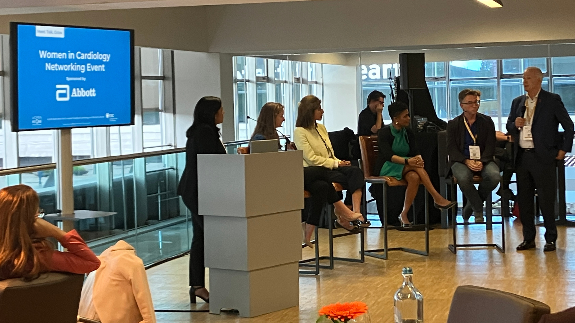 The panel discussion during Women As One's networking event with Abbott during ESC 2023