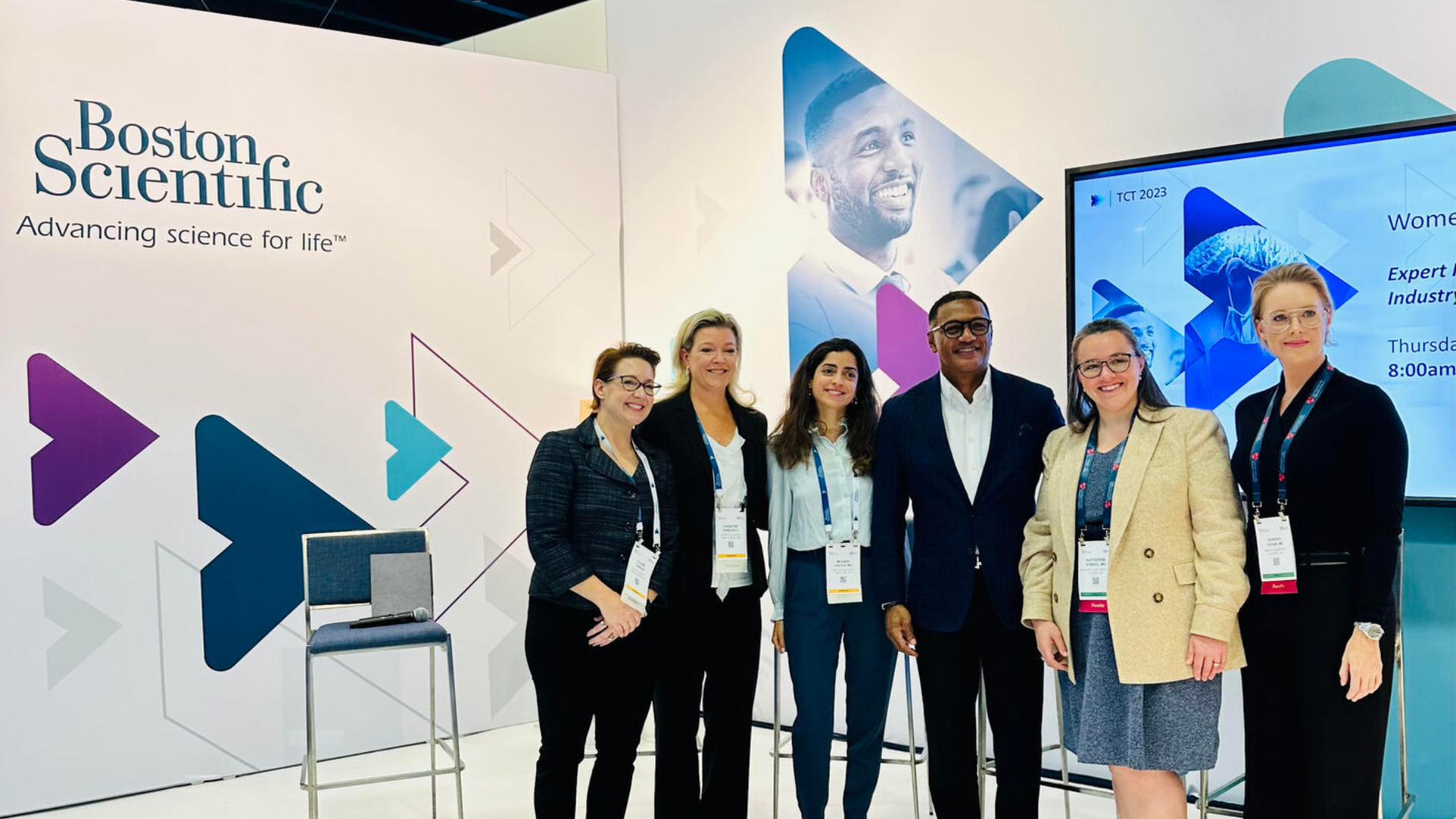 The panelists during Boston Scientific's event at TCT 2023 to identify future thought leaders