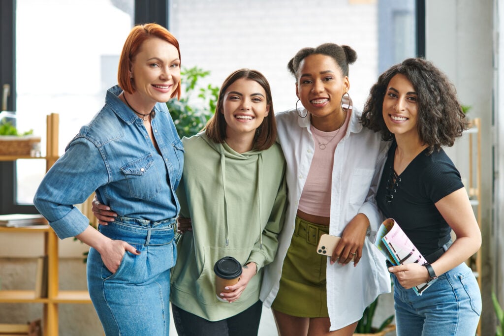 Group of young women at an event