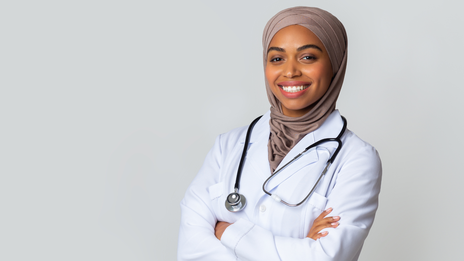 Woman doctor smiling